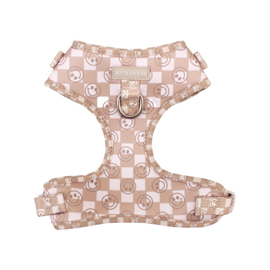 Checked Out in Smiles Adjustable Dog Harness