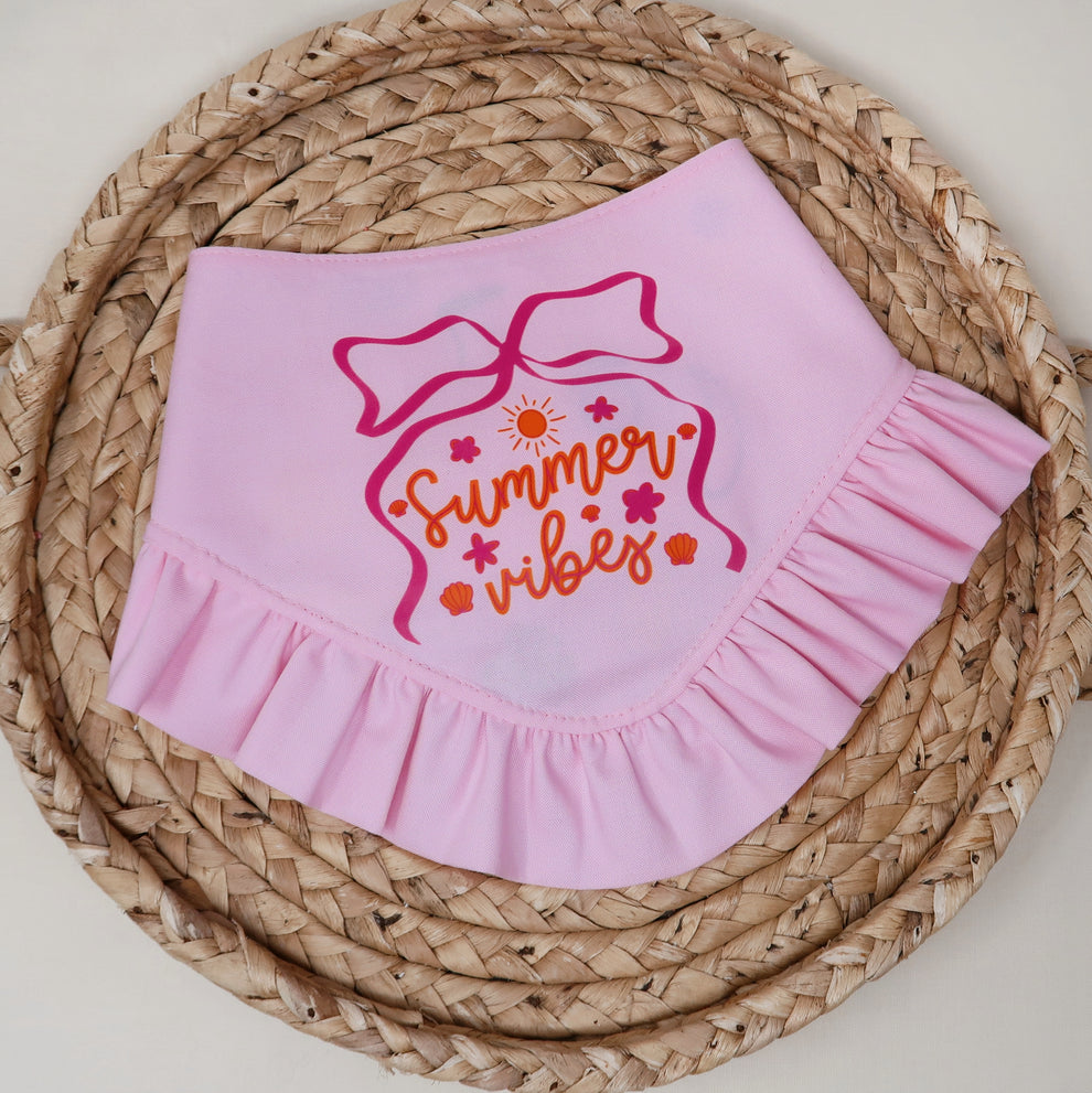 Summer Vibes with Ruffle Trims Dog Bandana