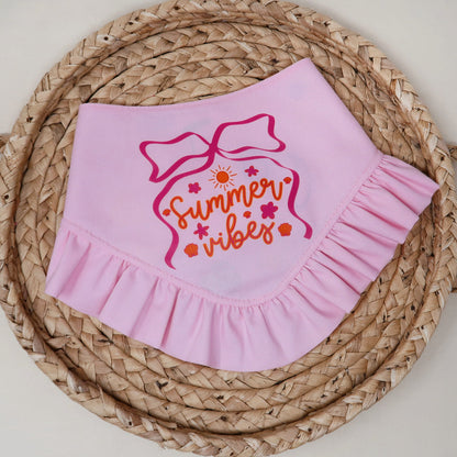 Summer Vibes with Ruffle Trims Dog Bandana