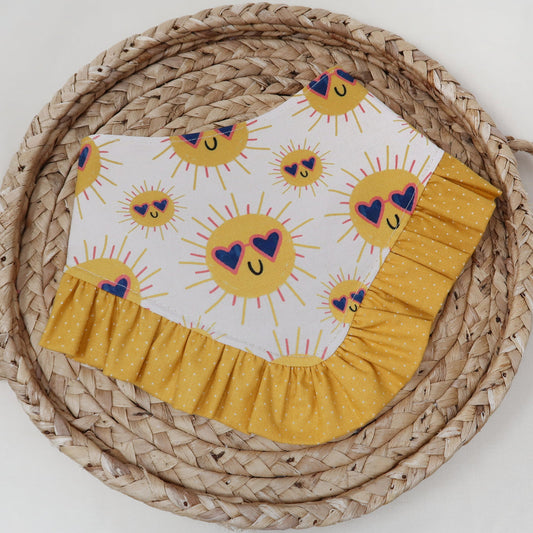 Suns in Shades with Ruffle Dog Bandana