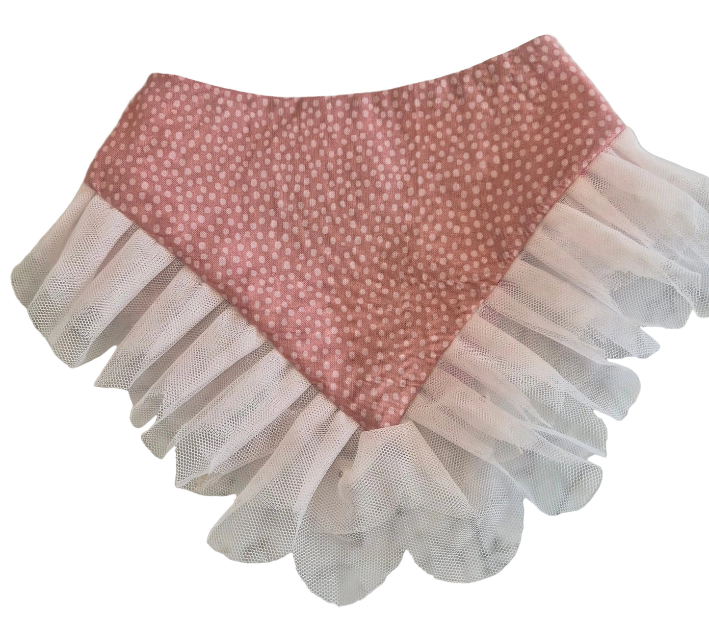 Conversation Hearts with Pink Tulle Valentine's Dog Bandana