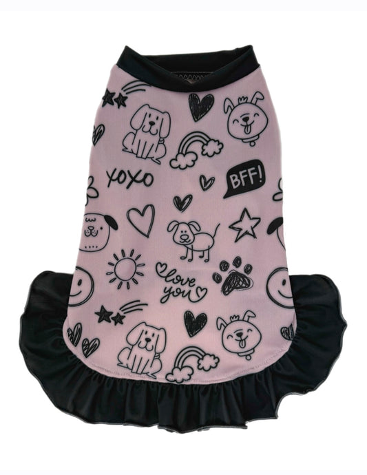 Chalk Pastel Pink Dog Cooling Dress