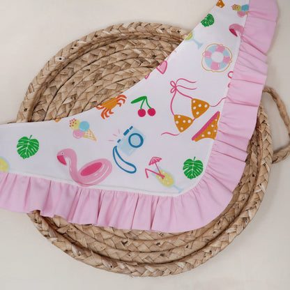 Summer Vibes with Ruffle Trims Dog Bandana