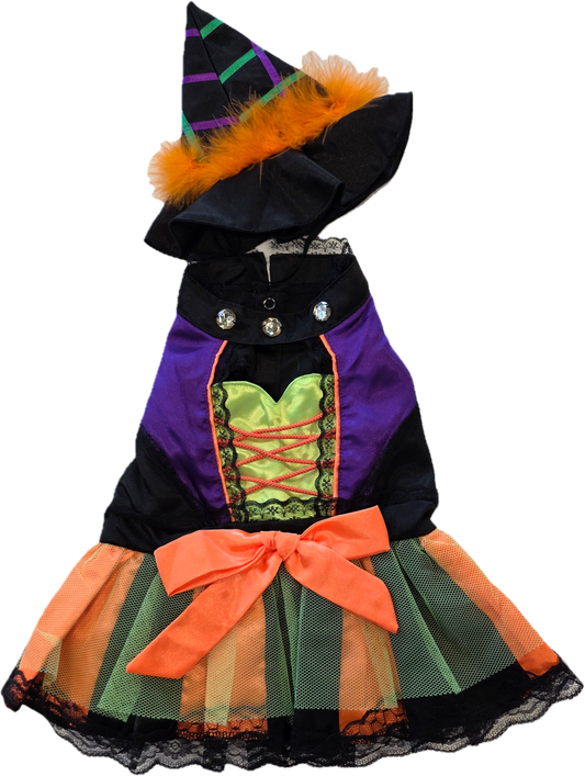 Halloween Orange/ Black Witch Hat