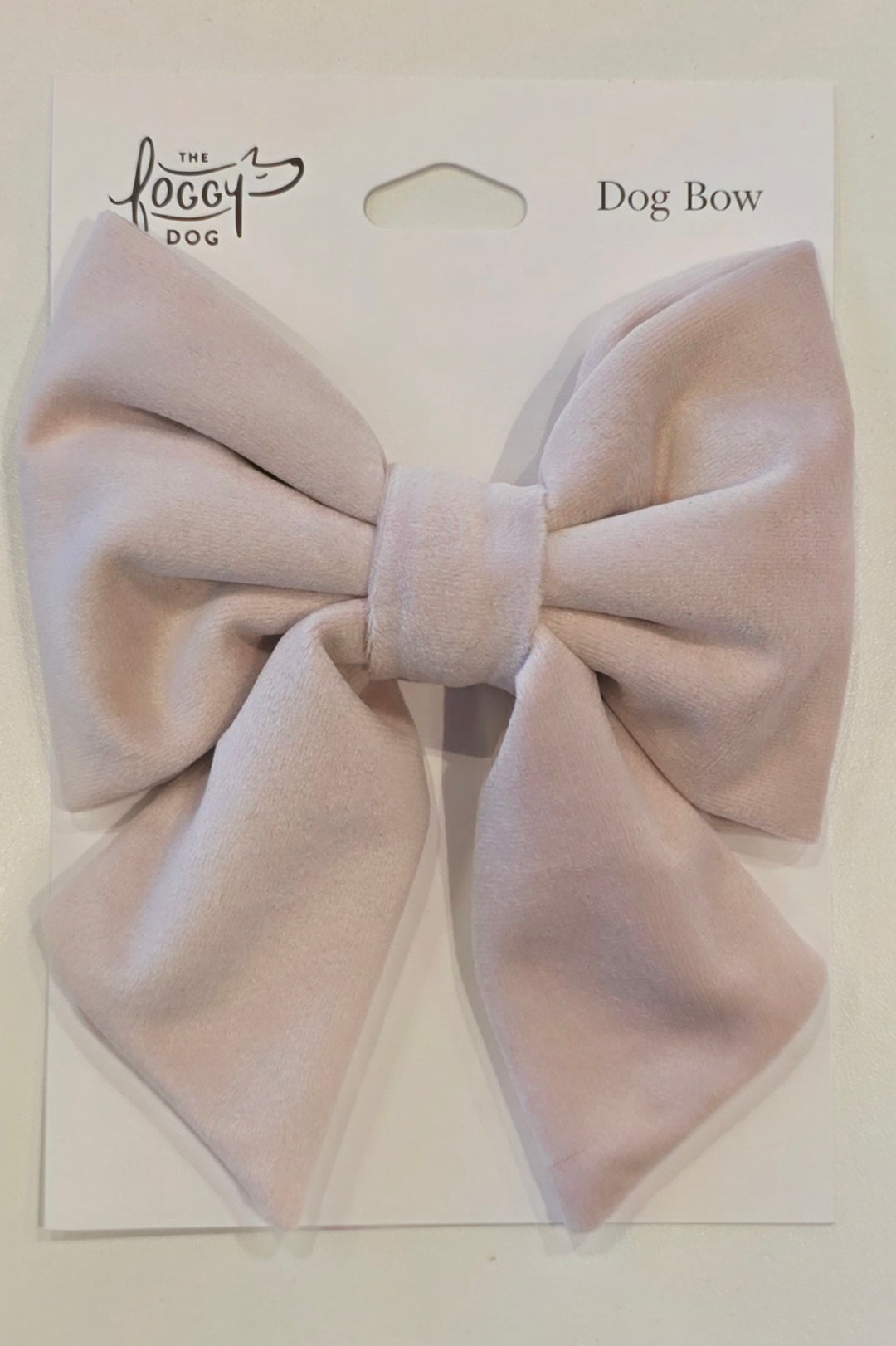 Champagne Velvet Lady Dog Bow