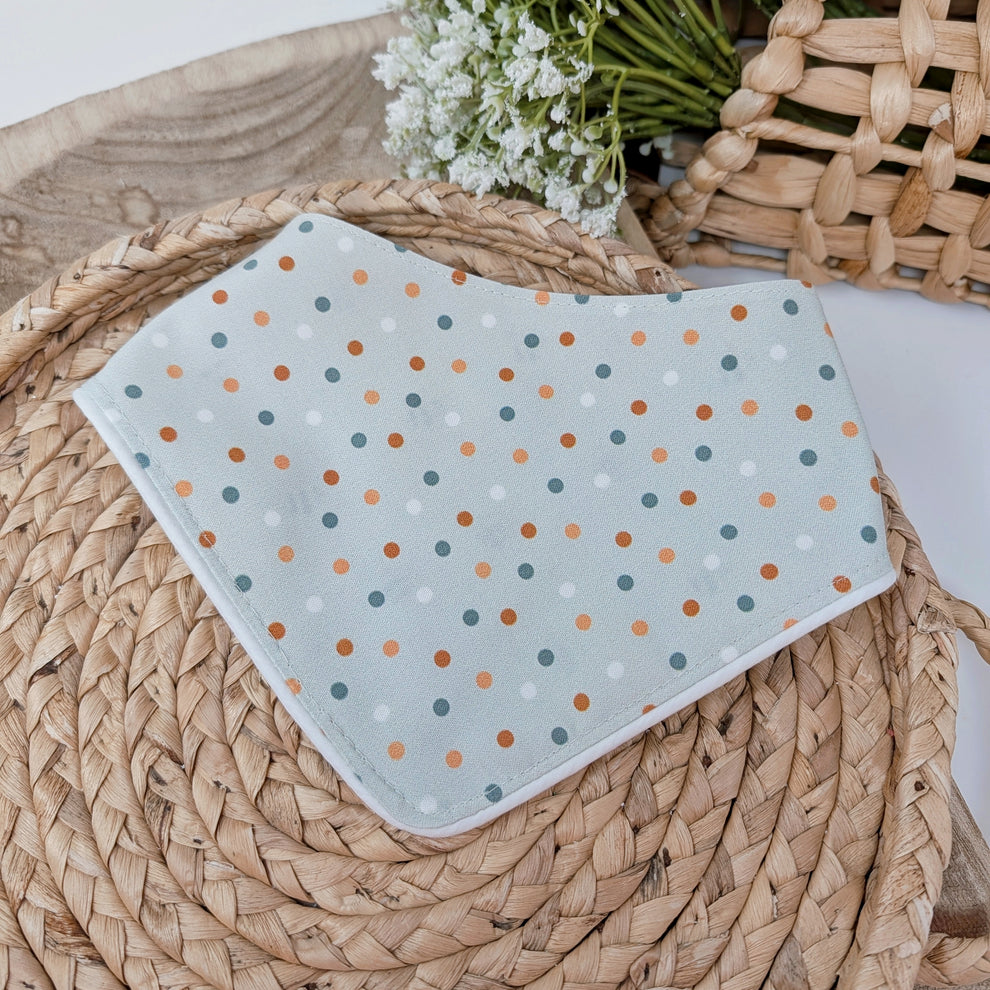 Mint Green Bees with Piping Dog Bandana