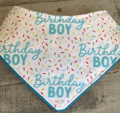 Its My BarkDay Blue with Piping Trim Dog Bandana