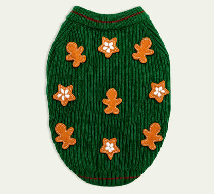 Gingerbread Christmas Cookie Dog Sweater