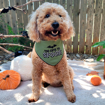 Too Cute to Spook Halloween Dog Bandana