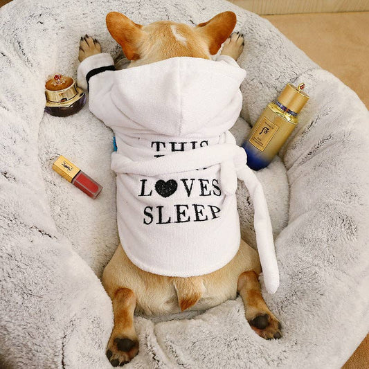 Dog Drying Bathrobe - This Dog Loves Sleep