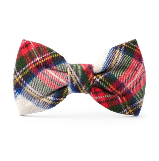 Regent Plaid Flannel Holiday Dog Bow Tie: Standard