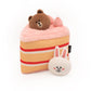 ZippyPaws LINE FRIENDS Burrow Brown and Friends in Cake