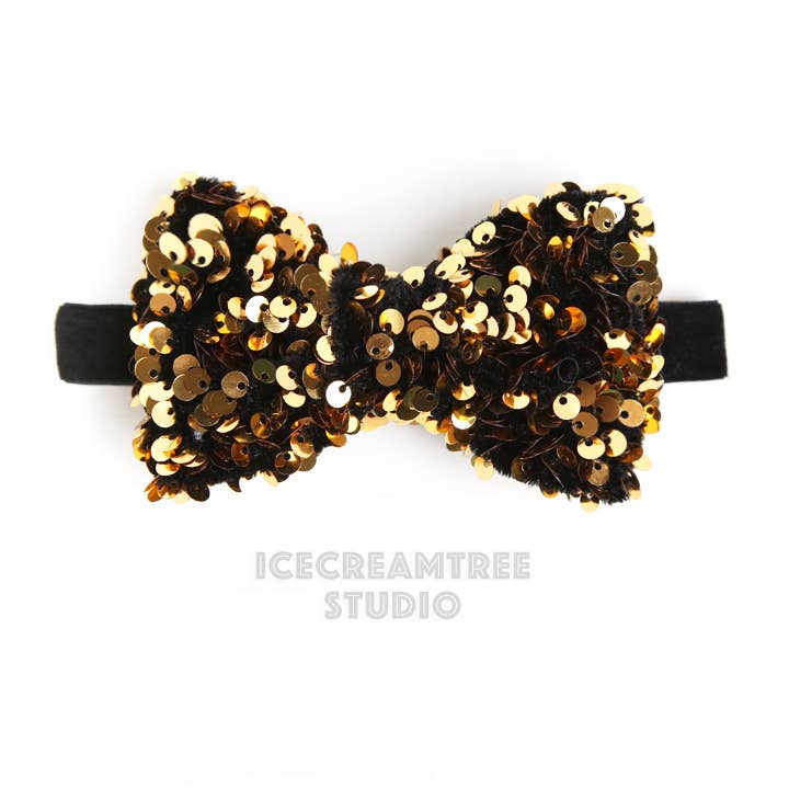 Gold Sequin - Bow Tie