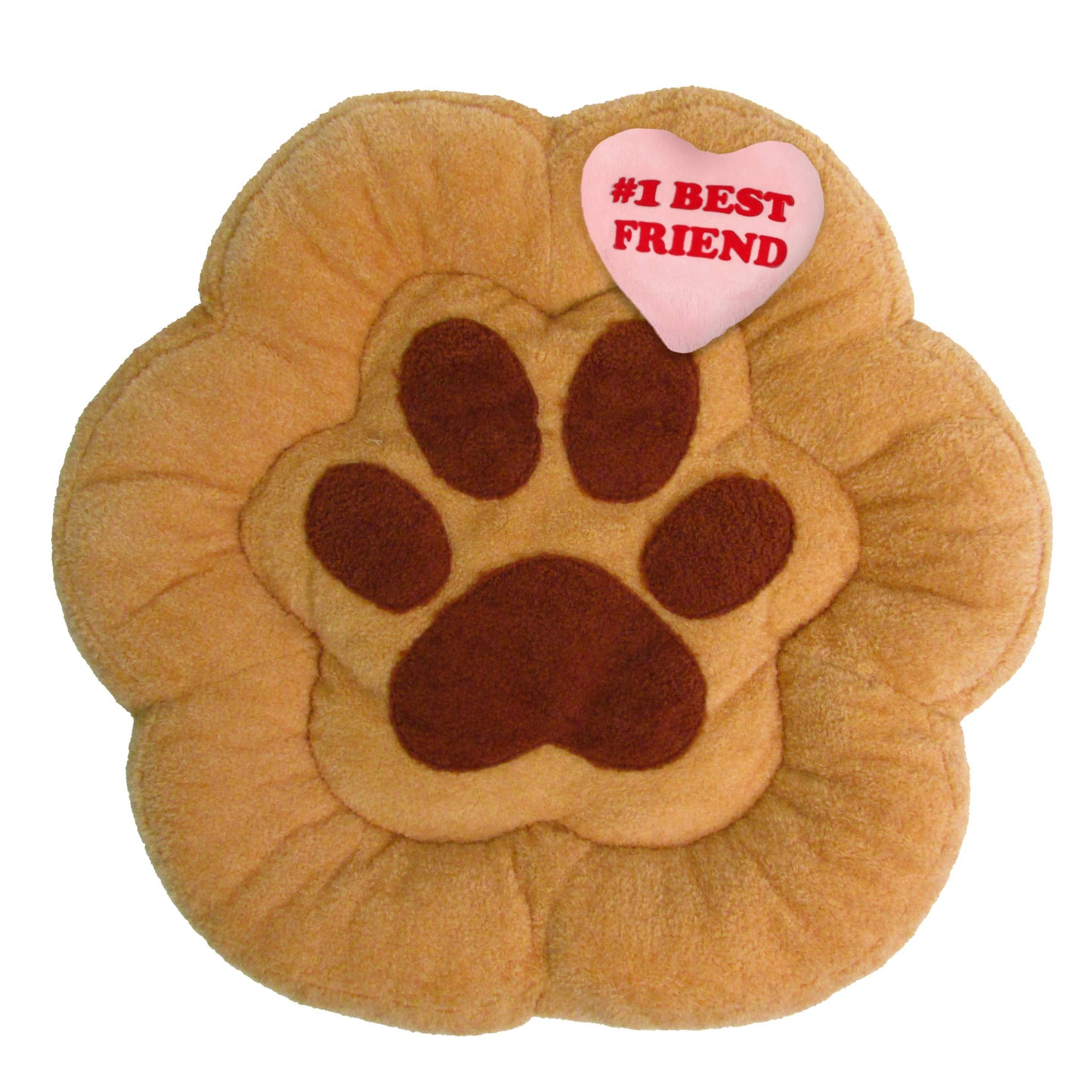 Paw Pet Bed and Heart Crinkle Toy