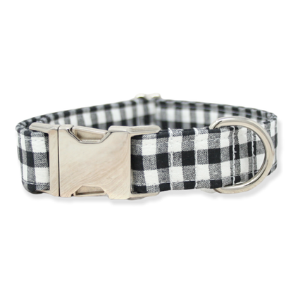 Collar para perro con cuadros de búfalo