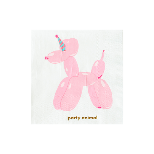 Witty "Party Animal" Cocktail Napkins - 20 Pk