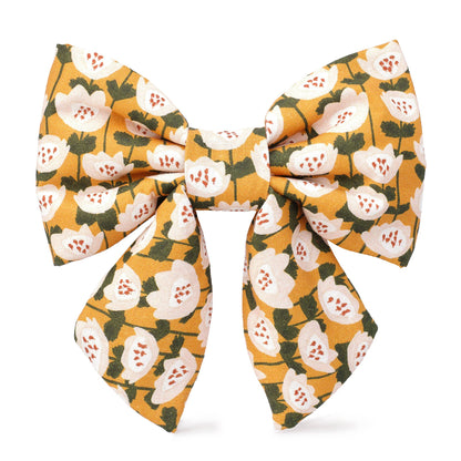 Goldenflowers Fall Lady Dog Bow