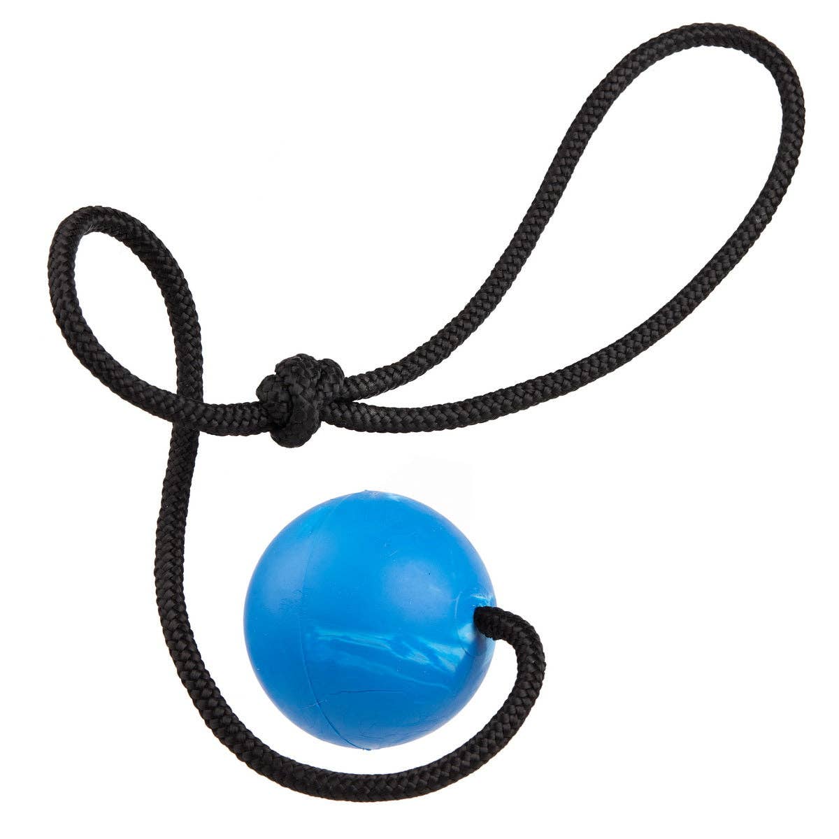 Rubber Euro Ball with Rope - Assorted Colors/Sizes