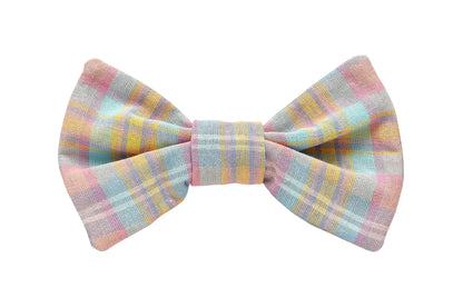 Spring Pastel Plaid Dog Bowtie