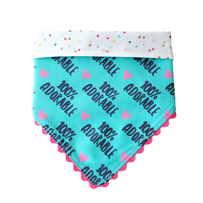 100% adorable - Bandana reversible para collar de perro