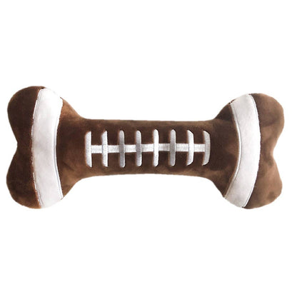 Power Plush Football Bone For Dogs