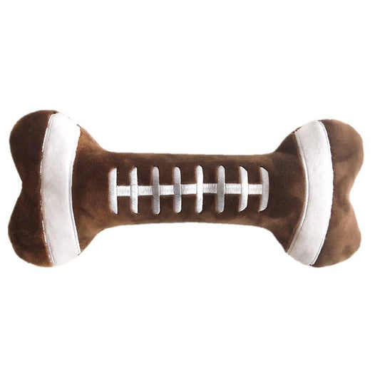 Hueso de peluche de fútbol para perros