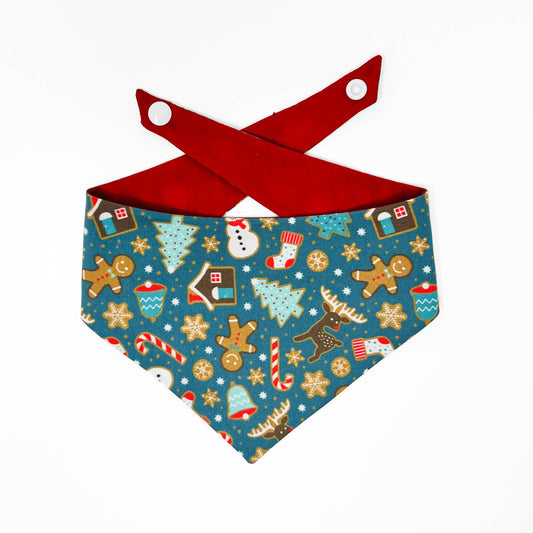 Gingerbread Cookies Tie On Dog Bandana