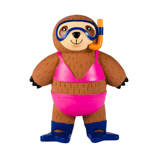 EAT SLEEP SNORKEL SLOTH LATEX POOL DOG TOY