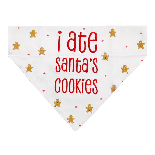 "I Ate Santa's Cookies" Christmas Dog Bandana