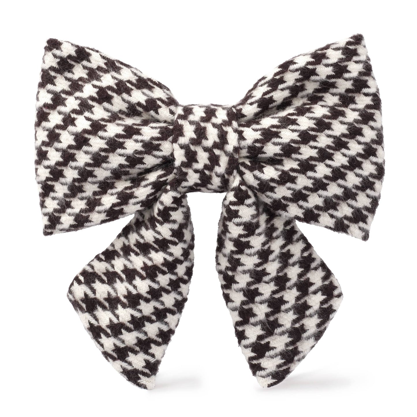 Houndstooth Flannel Fall Lady Dog Bow