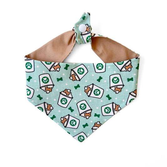 Pup Cup Tie On Dog Bandana