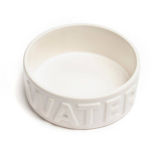 Classic Water White Pet Bowl: Medium