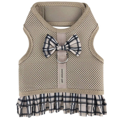 Harness Dress - Khaki Plaid