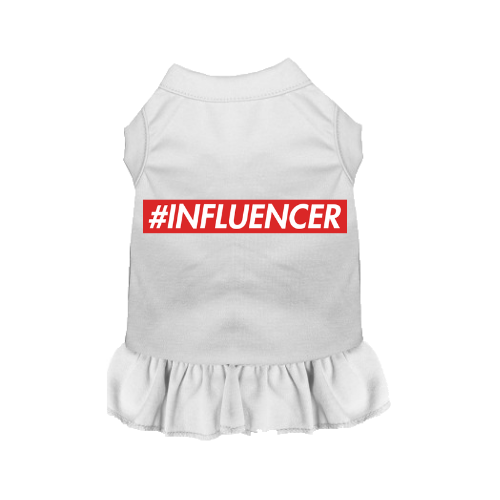 #INFLUENCER White Dog Dress