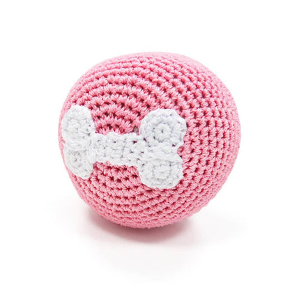 Juguete de crochet - Bola de hueso rosa