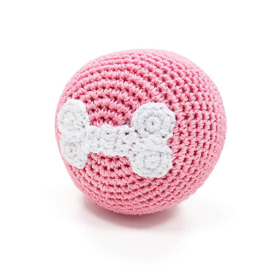 Crochet Toy - Bone Ball Pink