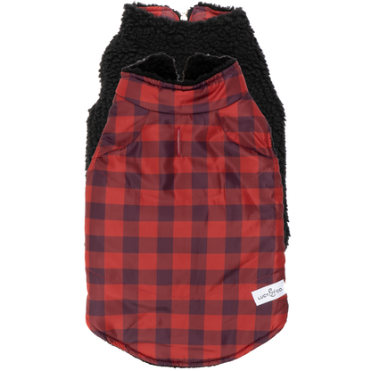 The Holly Jolly Reversible Teddy Puffer Vest