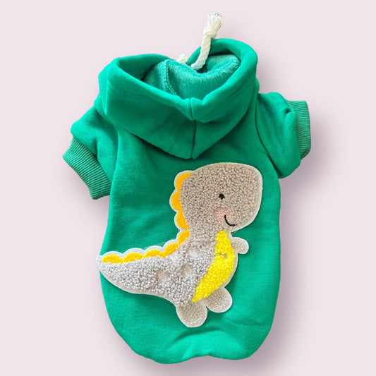 Sudadera con capucha para perro bebé dinosaurio