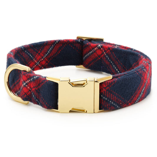 Kingston Plaid Flannel Holiday Dog Collar