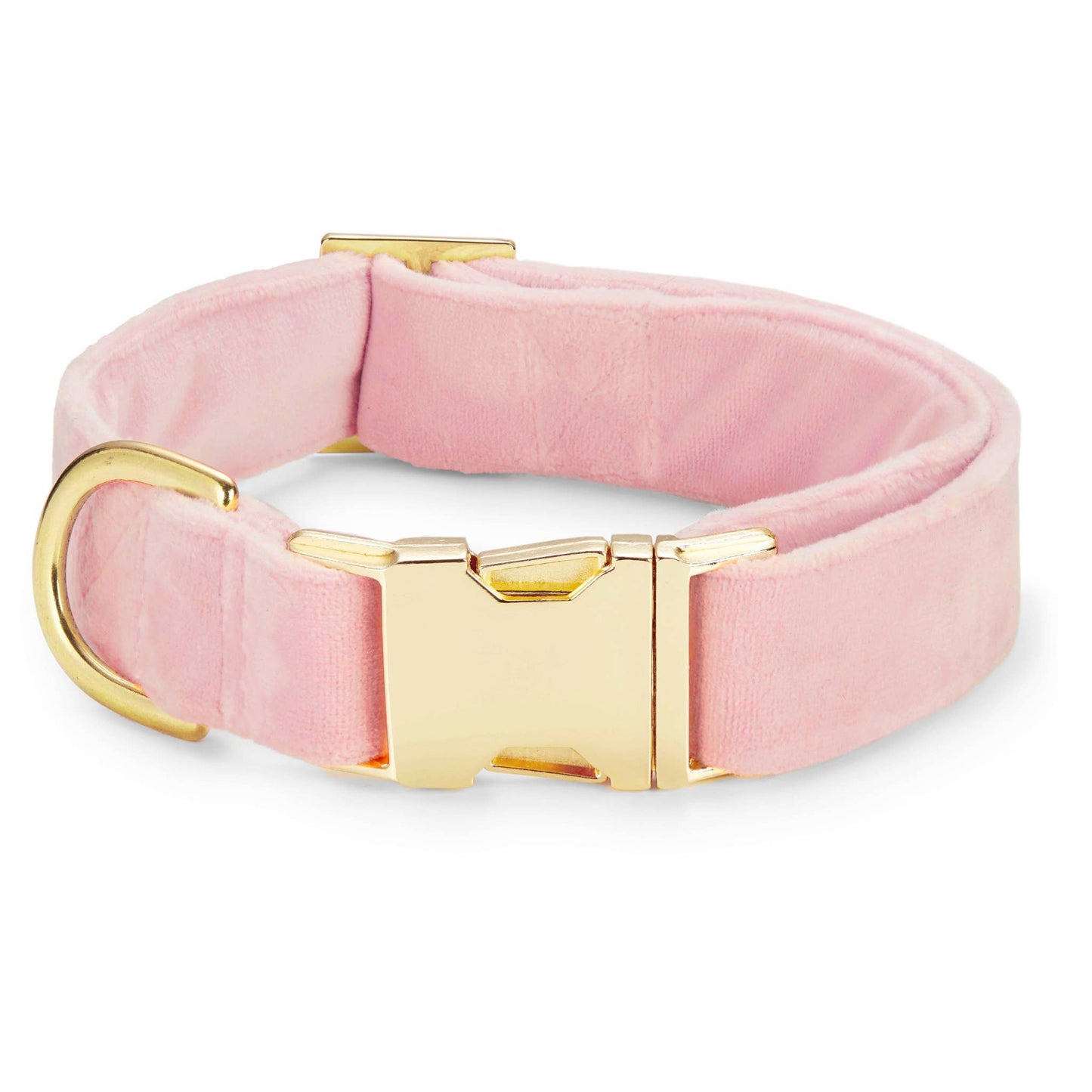 Collar para perro de terciopelo rosa ruborizado